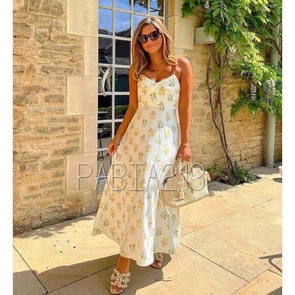 ZARA FLORAL PRINTED MIDI DRESS - Picture 1 of 11